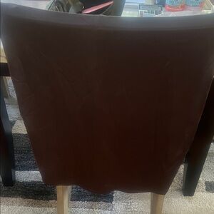 Brown faux leather stretch skirt 2xl